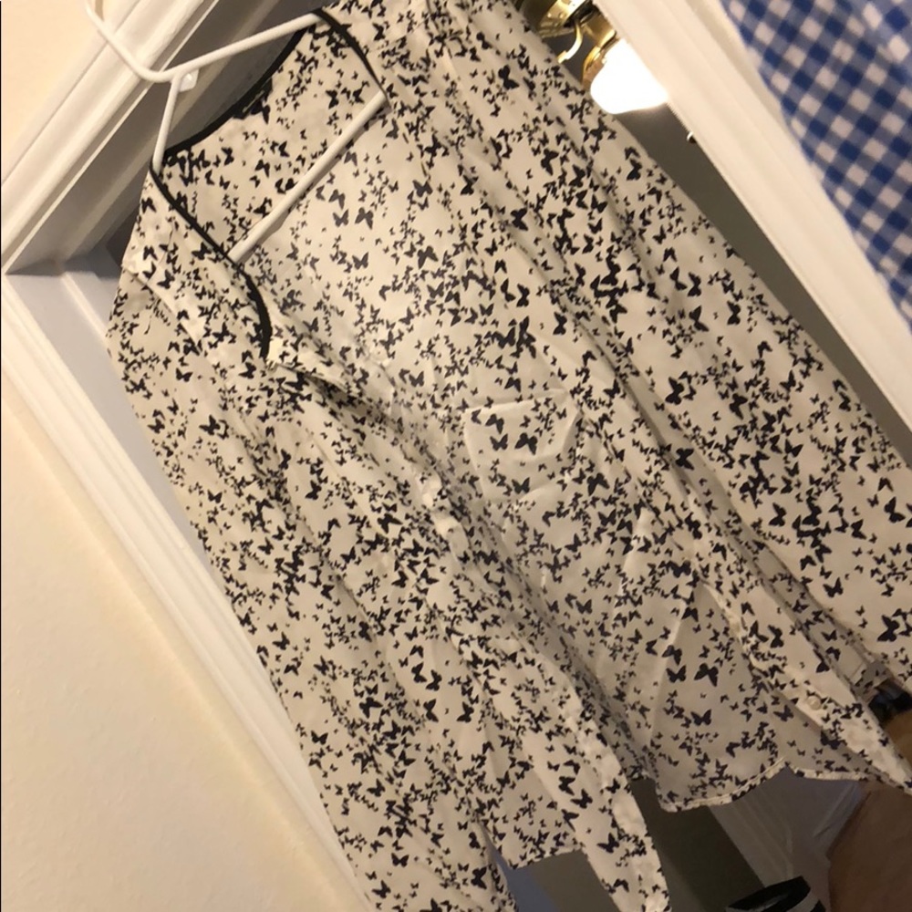 Butterfly pattern blouse